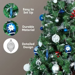 Joiedomi 70pcs Blue Silver & White Christmas Ornament Set 11 Joiedomi 70pcs Blue Silver & White Christmas Ornament Set -Christmas Ornaments Sales Store 70pcs Blue Silver amp White Christmas Ornament Set 4 600x600 1