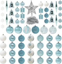 Joiedomi 71pcs Blue And White Assorted Christmas Ornaments -Christmas Ornaments Sales Store 71 Pcs Assorted Ornaments Blue and White 3 result 600x620 1
