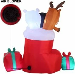 Joiedomi 6ft Tall LED Inflatable Christmas Stocking 11 Joiedomi 6ft Tall LED Inflatable Christmas Stocking -Christmas Ornaments Sales Store 71ZhXOYgHaL. AC SL1500 600x592 1