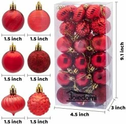 Joiedomi 36pcs Red Shatterproof Christmas Ball Ornaments 1.57in 10 Joiedomi 36pcs Red Shatterproof Christmas Ball Ornaments 1.57in -Christmas Ornaments Sales Store 71djosx kKL. AC SL1200 600x587 1