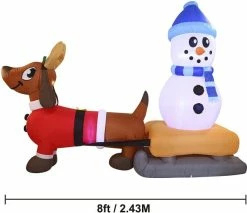 Joiedomi 8ft Long Christmas Inflatable Weiner Dog Yard Decor 13 Joiedomi 8ft Long Christmas Inflatable Weiner Dog Yard Decor -Christmas Ornaments Sales Store 71gP1nAzUzL. AC SL1500 1 600x517 1