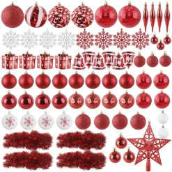 Joiedomi 72pcs Red And White Christmas Ornaments -Christmas Ornaments Sales Store 72Pcs Assorted Christmas Tree Ornaments Red White 2 600x600 1
