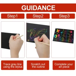 Joyin 72pcs Magic Color Scratch Christmas Ornaments -Christmas Ornaments Sales Store 72Pcs Rainbow Color Scratch Christmas Ornaments 6 result 600x600 1