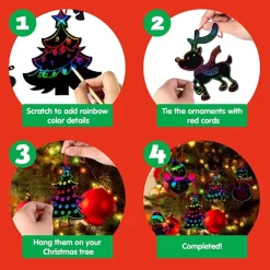 Joyin 72pcs Rainbow Christmas Scratch Cards Ornament -Christmas Ornaments Sales Store 72pcs Rainbow Christmas Scratch Cards Ornament 6 结果 600x600 1