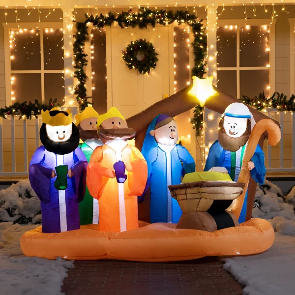 Joiedomi 7ft Christmas Inflatable Nativity Scene Decoration 3 Joiedomi 7ft Christmas Inflatable Nativity Scene Decoration
