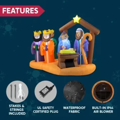 Joiedomi 7ft Christmas Inflatable Nativity Scene Decoration 13 Joiedomi 7ft Christmas Inflatable Nativity Scene Decoration -Christmas Ornaments Sales Store 7ft Christmas Inflatable Nativity Scene Decoration 6 600x600 1