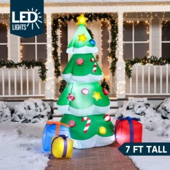 Joiedomi 7ft Tall LED Inflatable Christmas Tree With 3 Wrapped Gifts -Christmas Ornaments Sales Store 7ft Tall LED inflatable Christmas Tree with 3 Wrapped Gifts 1 2 600x600 1