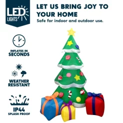 Joiedomi 7ft Tall LED Inflatable Christmas Tree With 3 Wrapped Gifts -Christmas Ornaments Sales Store 7ft Tall LED inflatable Christmas Tree with 3 Wrapped Gifts 2 2 600x600 1
