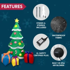 Joiedomi 7ft Tall LED Inflatable Christmas Tree With 3 Wrapped Gifts -Christmas Ornaments Sales Store 7ft Tall LED inflatable Christmas Tree with 3 Wrapped Gifts 4 2 600x600 1
