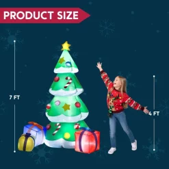 Joiedomi 7ft Tall LED Inflatable Christmas Tree With 3 Wrapped Gifts -Christmas Ornaments Sales Store 7ft Tall LED inflatable Christmas Tree with 3 Wrapped Gifts 6 2 600x600 1