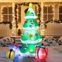 Joiedomi 7ft Tall LED Inflatable Christmas Tree With 3 Wrapped Gifts -Christmas Ornaments Sales Store 7ft Tall LED inflatable Christmas Tree with 3 Wrapped Gifts 7 2 600x600 1