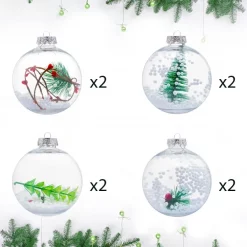 Joiedomi 8pcs Snow Filling Clear Plastic Christmas Ornaments -Christmas Ornaments Sales Store 8 Pcs Snow Filling Ornaments 3 result 600x600 1