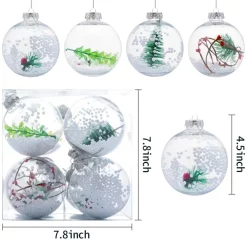 Joiedomi 8pcs Snow Filling Clear Plastic Christmas Ornaments -Christmas Ornaments Sales Store 8 Pcs Snow Filling Ornaments 4 result 600x600 1