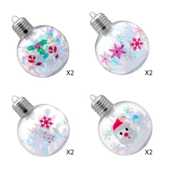Joiedomi 8pcs Plastic Light Up Christmas Ball Ornaments 3.15in -Christmas Ornaments Sales Store 8 PcsLighted Holopaper Filling Ornaments with Cartoon Design 3 3 result 600x600 1