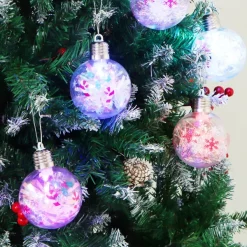 Joiedomi 8pcs Plastic Light Up Christmas Ball Ornaments 3.15in -Christmas Ornaments Sales Store 8 PcsLighted Holopaper Filling Ornaments with Cartoon Design 3 6 result 600x600 1