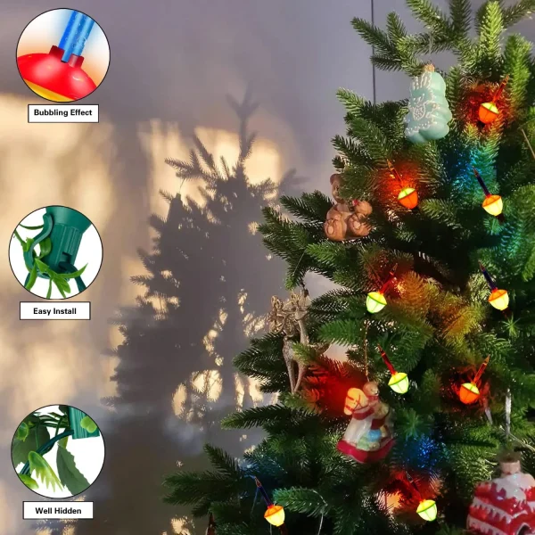 Joiedomi 9 LED Multicolor Christmas Bubble String Lights 8.8ft 5 Joiedomi 9 LED Multicolor Christmas Bubble String Lights 8.8ft - Image 3