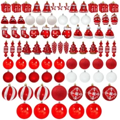 Joiedomi 81pcs Red And White Christmas Ball Ornaments 8 Joiedomi 81pcs Red And White Christmas Ball Ornaments -Christmas Ornaments Sales Store 81 Pcs Assorted Shape Christmas Ornaments RedampWhite 3 result 600x600 1