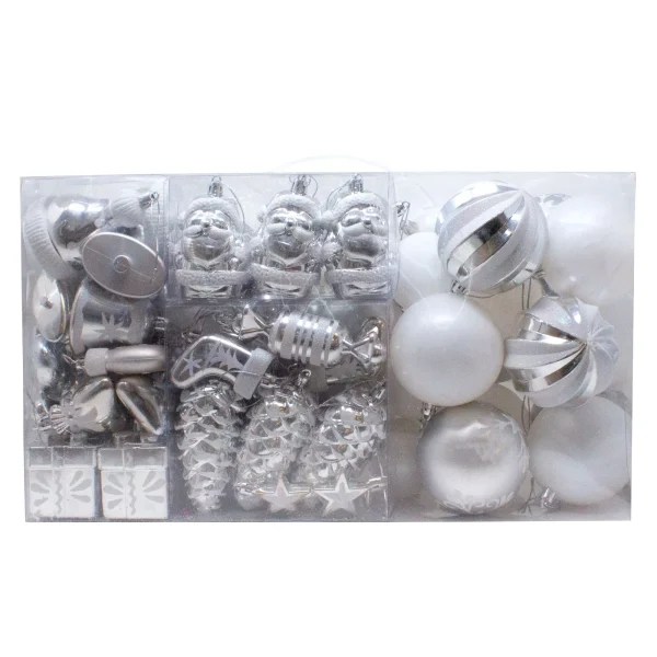 Joiedomi 81pcs White And Silver Christmas Ornaments 3 Joiedomi 81pcs White And Silver Christmas Ornaments