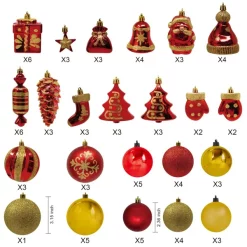Joiedomi 81pcs White & Baby Blue Christmas Ornaments -Christmas Ornaments Sales Store 81 Pcs Red amp Gold Christmas Ball Ornaments Set 3 result 600x600 1