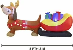 Joiedomi 8ft Long Puppy Christmas Inflatable -Christmas Ornaments Sales Store 810BvlLBC2L. AC SL1500 1 600x410 1