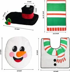 Joyin 10pcs Santa And Snowman Themes Bathroom Decoration -Christmas Ornaments Sales Store 81ECm3rB2lL. AC SL1500 11 600x609 1