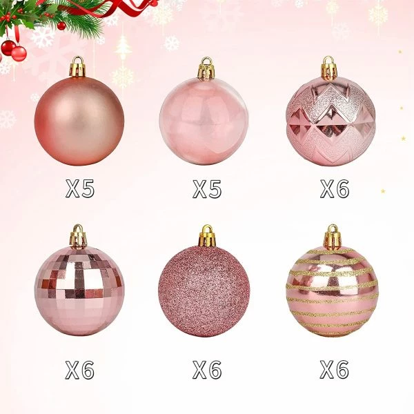 Joiedomi 34pcs Baby Blue Christmas Ball Ornaments 2.36in 4 Joiedomi 34pcs Baby Blue Christmas Ball Ornaments 2.36in - Image 2