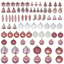 Joiedomi 81pcs Rosegold & White Christmas Ornaments Balls -Christmas Ornaments Sales Store 81Pcs Assorted Shape Christmas Ornaments RosegoldampWhite 2 result 600x600 1