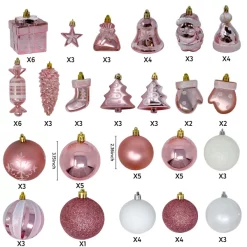 Joiedomi 81pcs Rosegold & White Christmas Ornaments Balls -Christmas Ornaments Sales Store 81Pcs Assorted Shape Christmas Ornaments RosegoldampWhite 3 result 600x600 1
