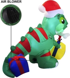 Joiedomi 6ft LED Christmas Dinosaur Inflatable With A Gift -Christmas Ornaments Sales Store 81UVzDqb5oL. AC SL1500 600x665 1