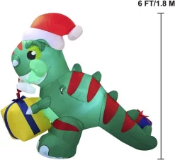 Joiedomi 6ft LED Christmas Dinosaur Inflatable With A Gift -Christmas Ornaments Sales Store 81lXA8rD9rL. AC SL1500 Copy 600x548 1