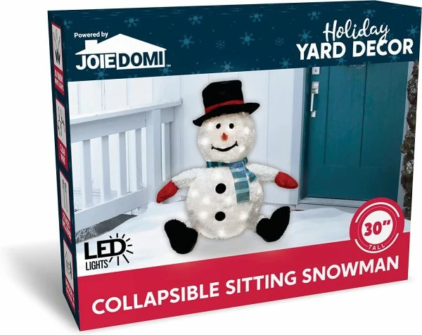 Joiedomi Collapsible LED Light Up Snowman Decoration 30in 8 Joiedomi Collapsible LED Light Up Snowman Decoration 30in - Image 6