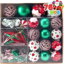 Joiedomi 76pcs Red And Green Christmas Ornaments 9 Joiedomi 76pcs Red And Green Christmas Ornaments -Christmas Ornaments Sales Store 82Pcs Red amp Green Christmas Ornaments Assorted Style 2 result 600x602 1