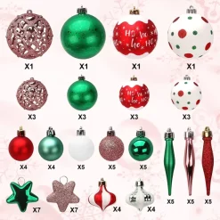 Joiedomi 76pcs Red And Green Christmas Ornaments 10 Joiedomi 76pcs Red And Green Christmas Ornaments -Christmas Ornaments Sales Store 82Pcs Red amp Green Christmas Ornaments Assorted Style 3 result 600x600 1