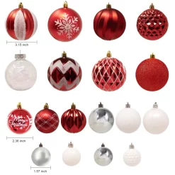 Joiedomi 87pcs Red And White Christmas Ornaments -Christmas Ornaments Sales Store 87Pcs Assorted Red amp White Christmas Ornaments Set with Pine Corn 3 result scaled 600x600 1
