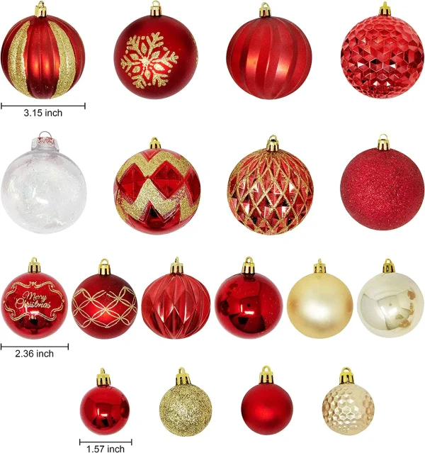 Joiedomi 87pcs White And Baby Blue Christmas Ball Ornaments 5 Joiedomi 87pcs White And Baby Blue Christmas Ball Ornaments - Image 3