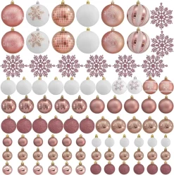 Joiedomi 88pcs White And Rose Gold Christmas Ornaments -Christmas Ornaments Sales Store 88 Pcs Rose Gold amp White Christmas Ornaments 2 result 600x604 1