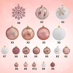 Joiedomi 88pcs White And Rose Gold Christmas Ornaments -Christmas Ornaments Sales Store 88 Pcs Rose Gold amp White Christmas Ornaments 4 result 600x600 1