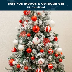 Joiedomi 88pcs Red And White Christmas Shatterproof Ornaments 10 Joiedomi 88pcs Red And White Christmas Shatterproof Ornaments -Christmas Ornaments Sales Store 88Pcs Christmas Ornaments Red and White 6 600x600 1