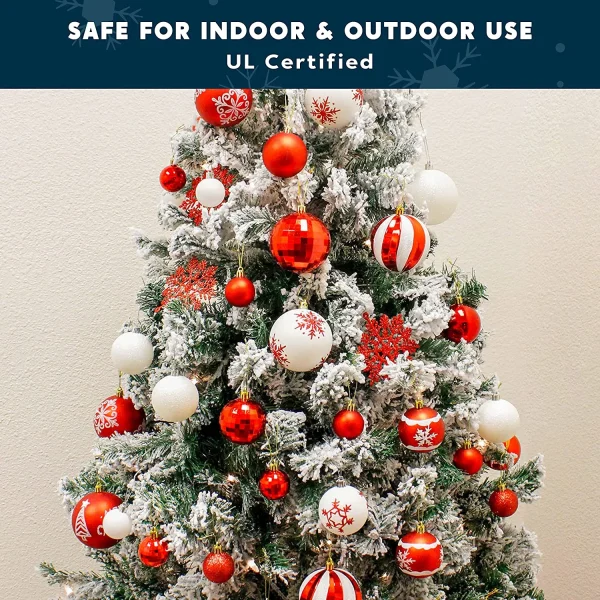 Joiedomi 88pcs Red And White Christmas Shatterproof Ornaments 5 Joiedomi 88pcs Red And White Christmas Shatterproof Ornaments - Image 3