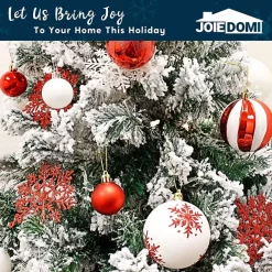 Joiedomi 88pcs Red And White Christmas Shatterproof Ornaments 12 Joiedomi 88pcs Red And White Christmas Shatterproof Ornaments -Christmas Ornaments Sales Store 88Pcs Christmas Ornaments Red and White 7 600x600 1