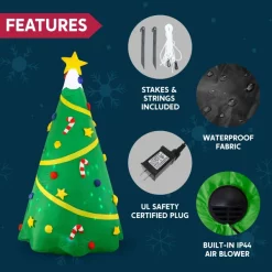 Joiedomi 8ft Inflatable Christmas Tree Decorations -Christmas Ornaments Sales Store 8ft Inflatable Christmas Tree Decorations 1 600x600 1