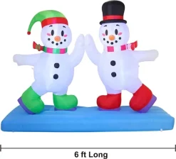 Joiedomi 8ft Inflatable LED High Five Snowman Ice Skating 10 Joiedomi 8ft Inflatable LED High Five Snowman Ice Skating -Christmas Ornaments Sales Store 8ft Inflatable LED High Five Snowman Ice Skating 4 600x543 1