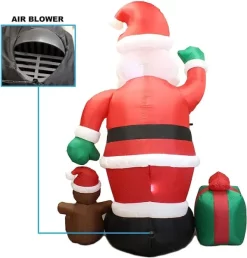 Joiedomi 8ft LED Christmas Giant Inflatable Santa Claus -Christmas Ornaments Sales Store 8ft LED Christmas Giant Inflatable Santa Claus 600x627 1