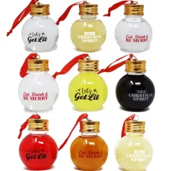 Joiedomi 9pcs Christmas Boozeball Ornament Balls Set 1.7oz