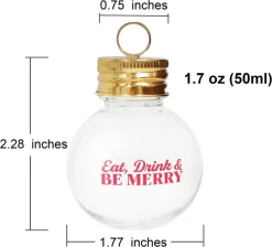 Joiedomi 9pcs Christmas Boozeball Ornament Balls Set 1.7oz -Christmas Ornaments Sales Store 9 Pcs Boozeball Christmas Ornaments 4 result 600x543 1