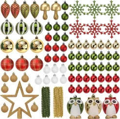 Joiedomi 90pcs Red Green And Gold Christmas Ornaments -Christmas Ornaments Sales Store 90 Pcs Christmas Ornaments with Owl Red Green amp Gold 3 result 600x597 1
