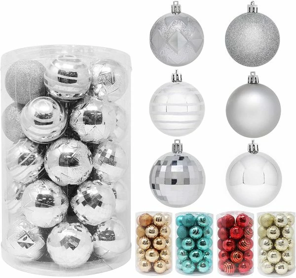 Joiedomi 34pcs Silver Christmas Ball Ornaments 3 Joiedomi 34pcs Silver Christmas Ball Ornaments