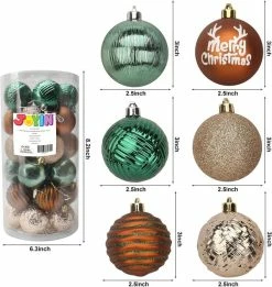 Joiedomi 30pcs Green And Gold Christmas Ornaments 2.36in -Christmas Ornaments Sales Store 91CuhgsweDL. AC SL1500 600x635 1