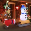 Joiedomi 8ft Long Christmas Inflatable Weiner Dog Yard Decor