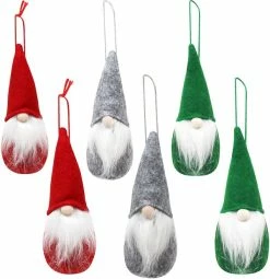 Joyin 6pcs Red Gray And Green Swedish Santa Gnome Plush